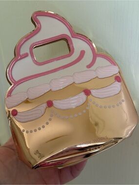 Bath & Body Works Pink and Gold Cupcake Wristlet Bag
